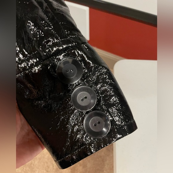 XOXO medium black glossy raincoat/jacket - Picture 10 of 14